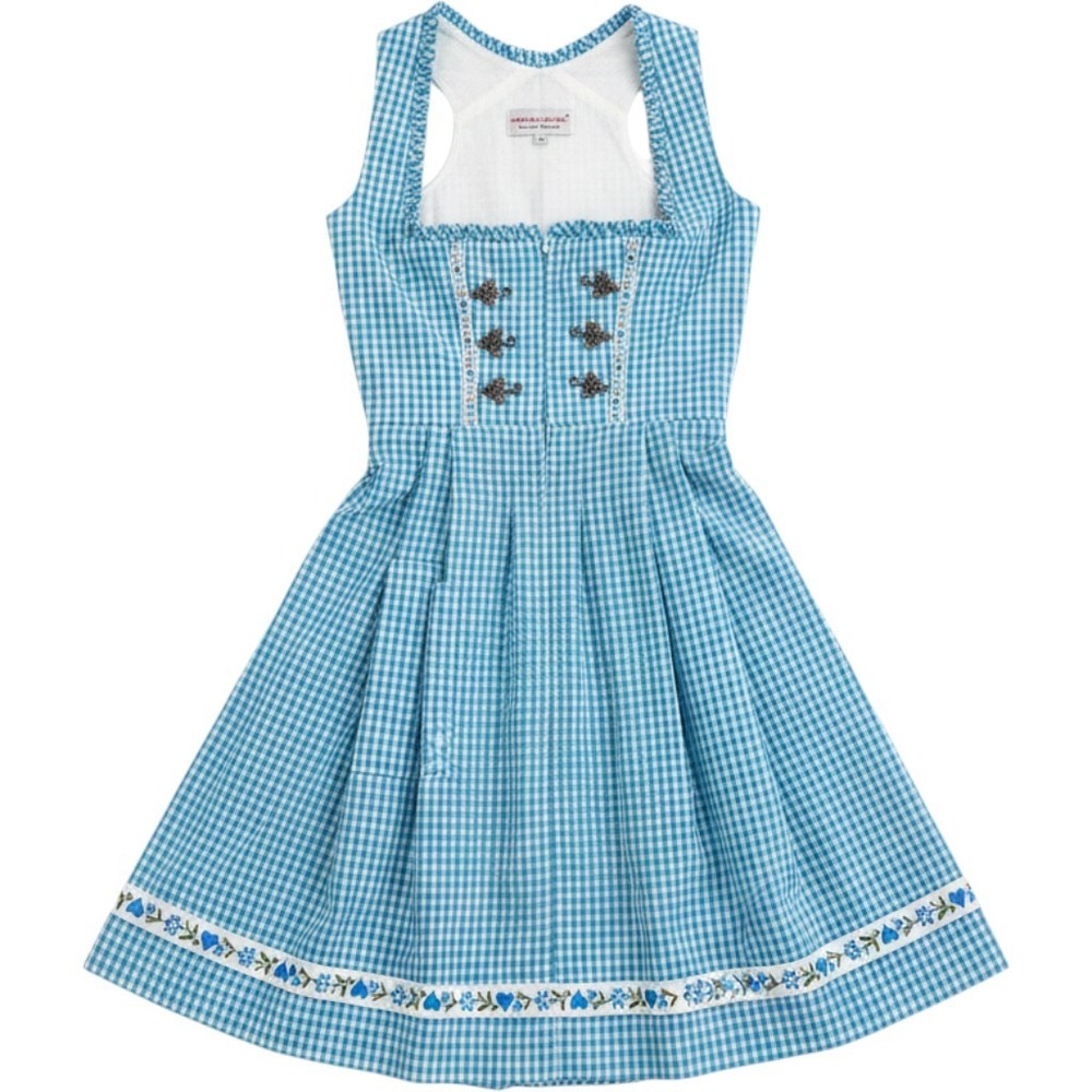 Blue Gingham Women’s Dirndl Dress - Traditional Bavarian Style